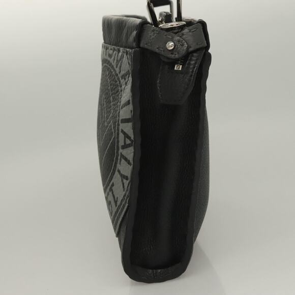 FENDI Celeria Hand Bag Leather Black Silver - Picture 4 of 13